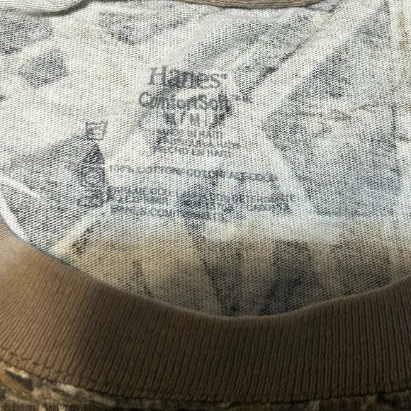 Hanes Mossy-Style Camo T-Shirt Men’s Medium – Outdoors Hunting Tee - Picture 7 of 8